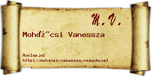 Mohácsi Vanessza névjegykártya